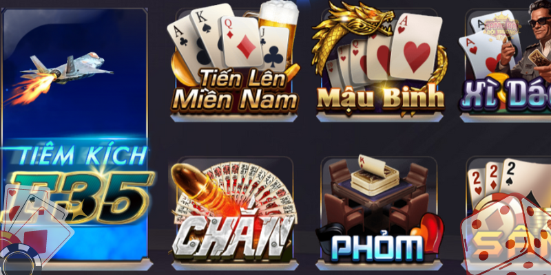 Game bài hấp dẫn, đa dạng và phong phú